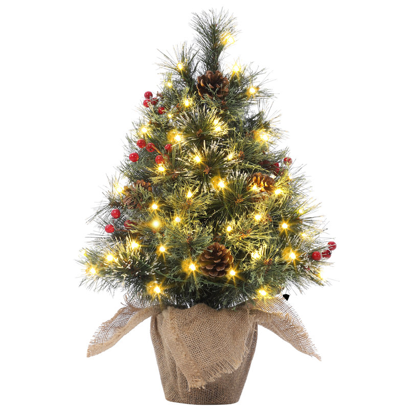 Arbre de Noël artificiel éclairé 24,4 pi
