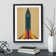 XV1022-3810X Retro Spaceship Rocket No.2 - Single Picture Frame Print