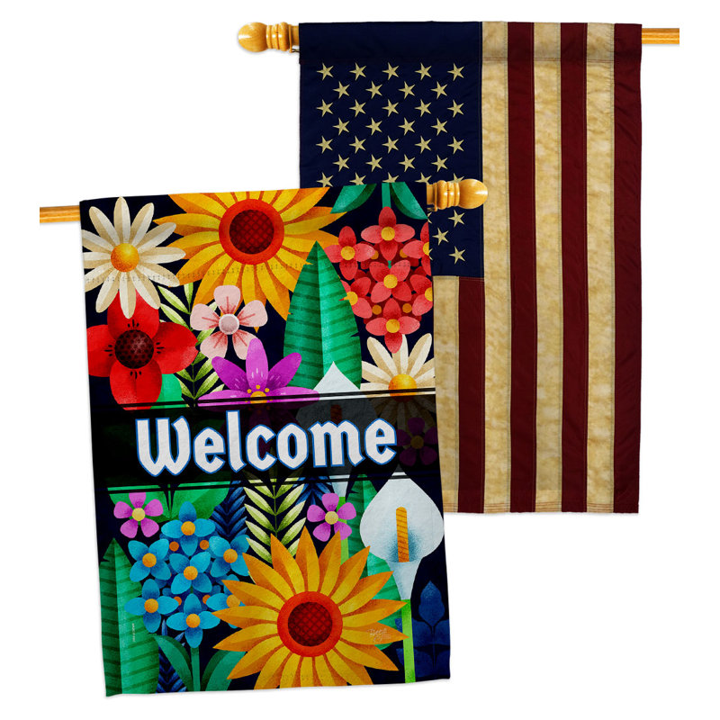 Drapeau de maison en polyester / mélange 40 po x 28 po