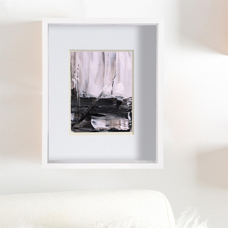 Nicola Spring - 8" x 10" 3D Deep Box Photo Frame - 4" x 6" Mount, White, 4" x 6"