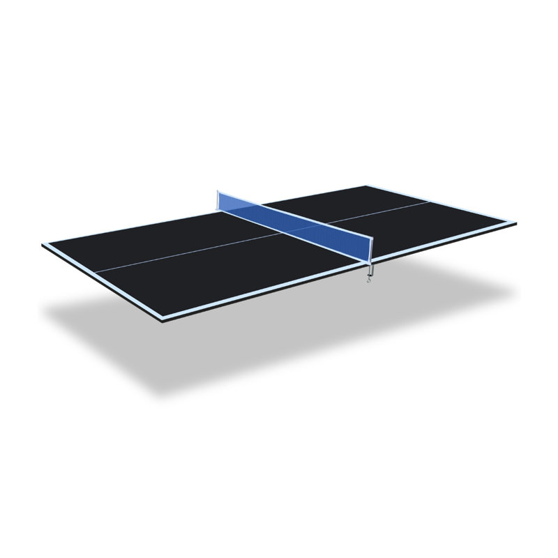 Plateau de tennis de table moyen pliable, Noir, H 0,48 po x l 71 po x P 35,5 po