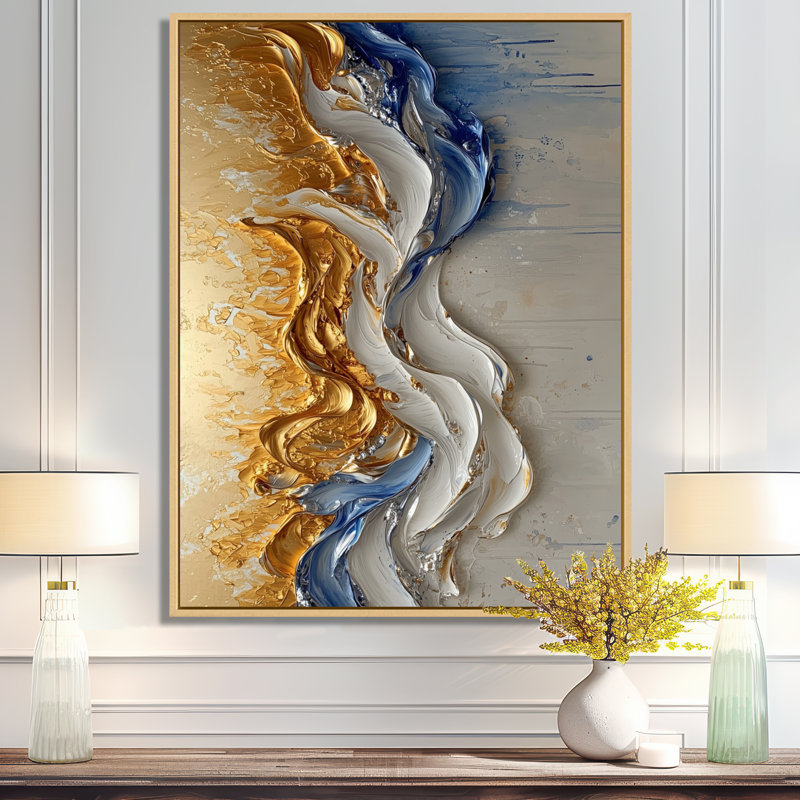 Art mural de Queenborough, Impression encadrée flottante, Crème, crème, H 20 po x l 12 po
