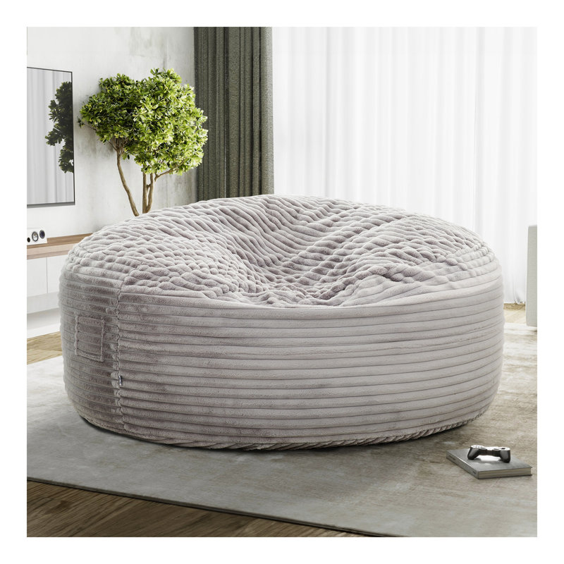 Canapé 1pc, Gris clair, H 30 po x l 72 po x P 72 po