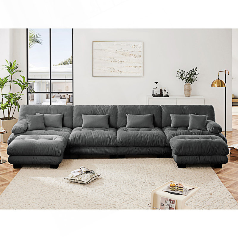 Canapé modulaire Boneless Free Combination, Gris chenille
