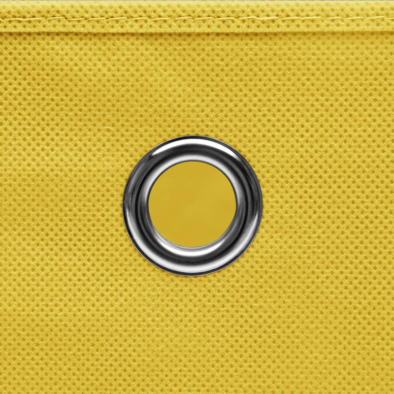 Storage Boxes with Lids Fabric, Yellow, 28cm H x 28cm W x 28cm D