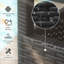 Table d'appoint Outsunny en rotin 22 po avec structure en acier (table incluse seulement)