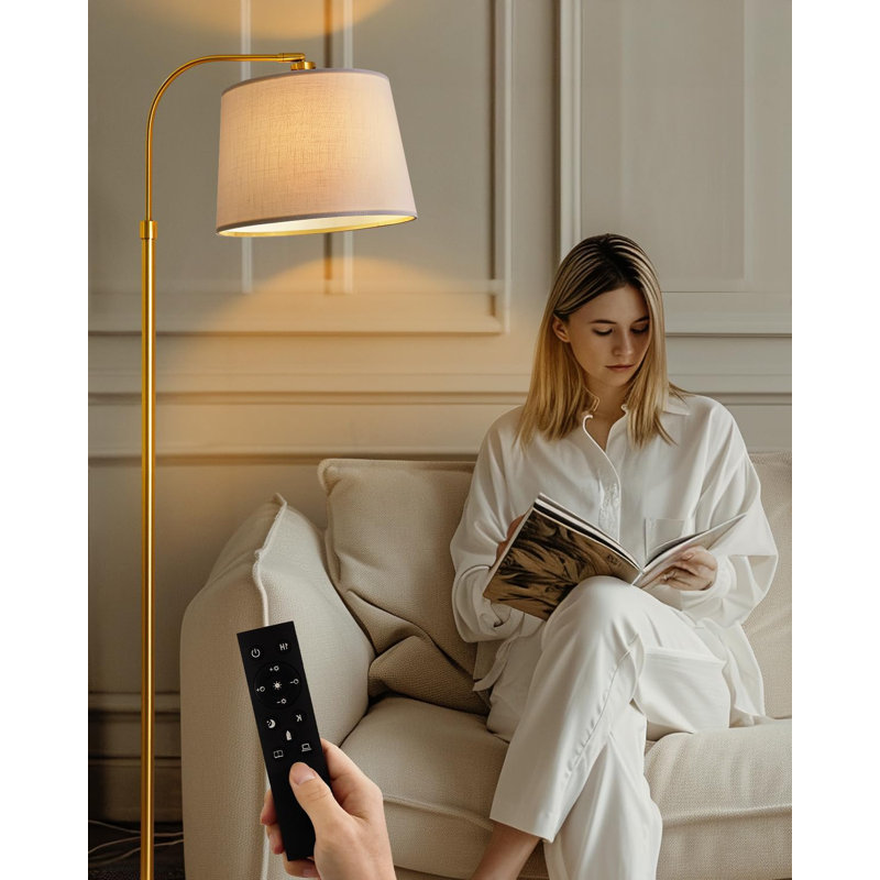 62" Arch Floor Lamp For Living Room LED Tall Standing Light With Hanging Lamp Shade Modern Pole Lamp For Bedroom Office Study Room Kids Room