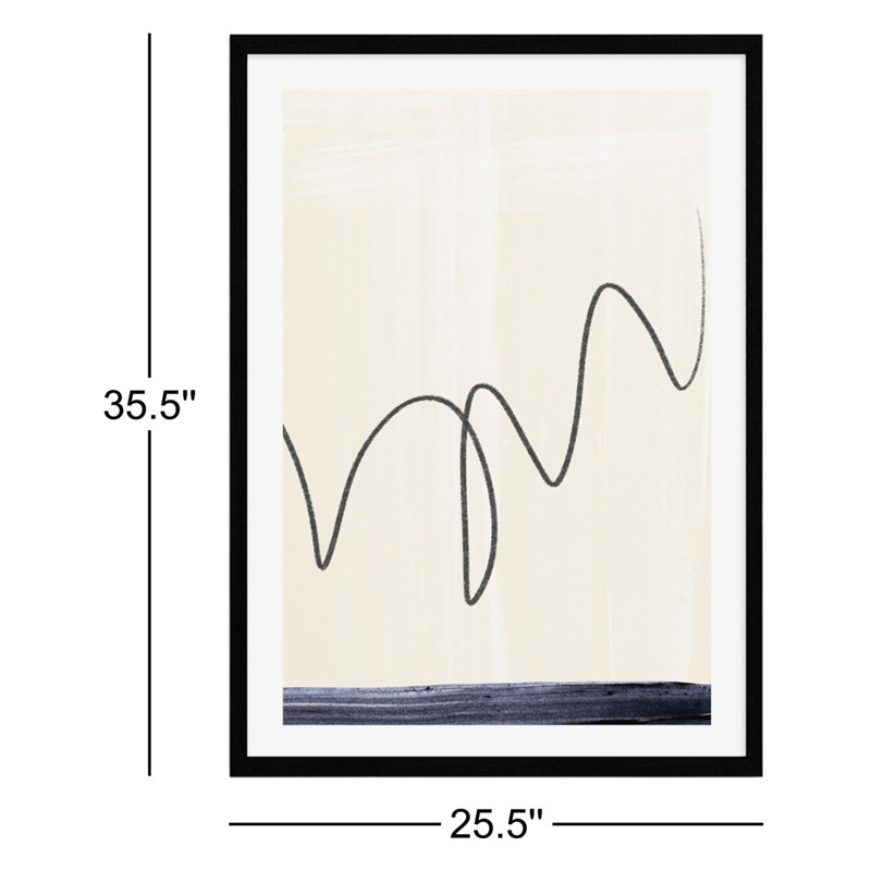Départs II - reproduction d'art encadrée, Papier encadré noir, H 35,5 po x l 25,5 x P 0,75 po