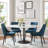 Lippa Round Artificial Marble Dining Table-715297991-715297988