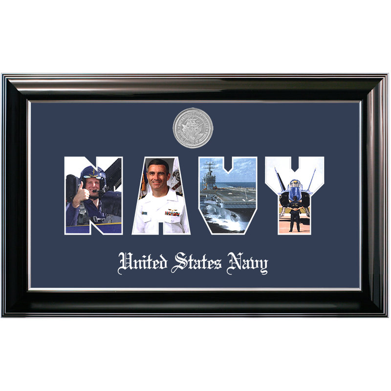 Navy Collage Photo Classic Picture Frame