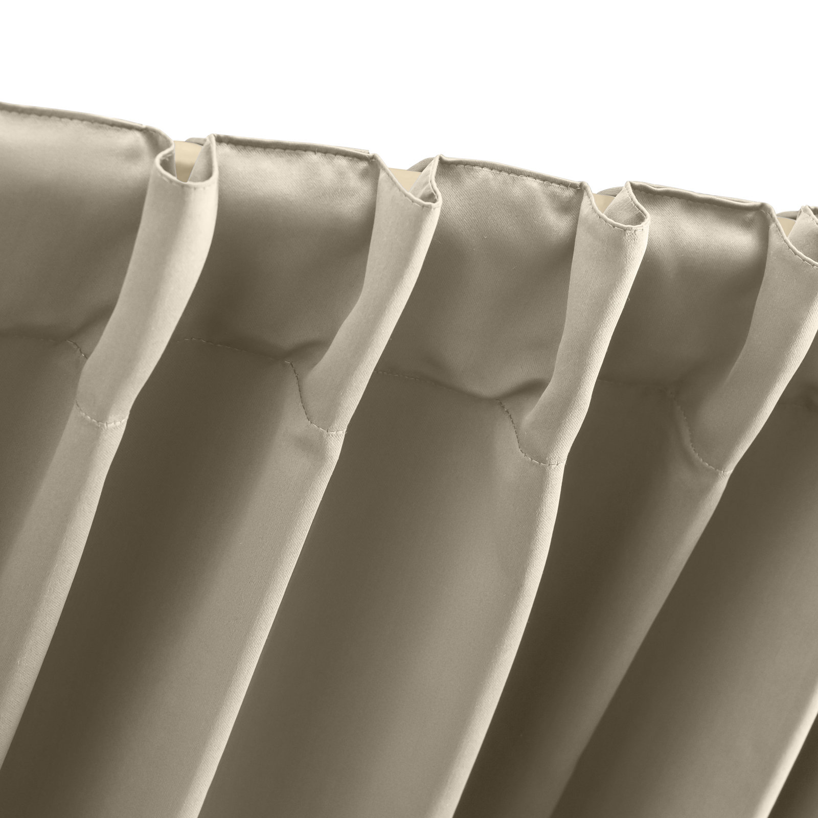 Ardelle Pure Blackout Premium Woven Yarns in a Thermal Rod Pocket w/ Backtabs Curtain Panel, Putty, 56" W x 72" L