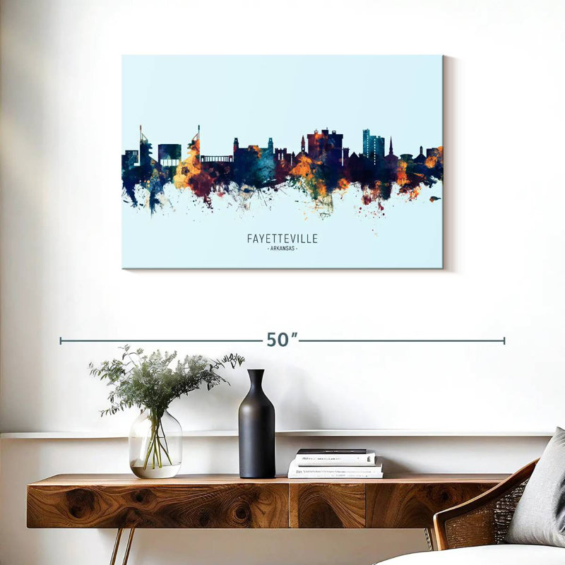 Nicci Fayetteville, Arkansas Skyline II, H 24 po x l 36 po