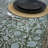 Botanical Block Print Table Cover – Olive Serenity, Gopi, Green-514203505