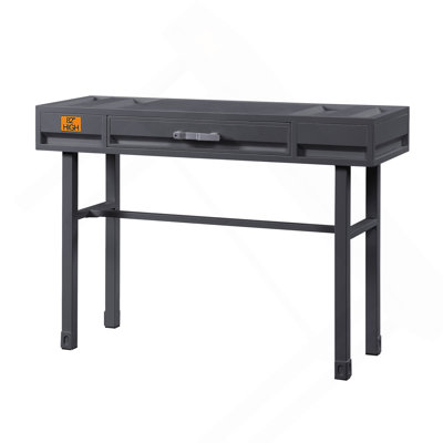 Bureau d'écriture Gunmetal avec 1 tiroir