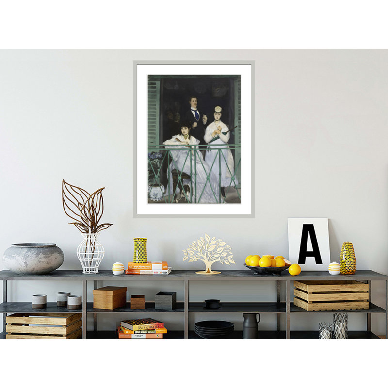 Le balcon par impression giclée encadrée, 41,5 po H x 31,97 po po