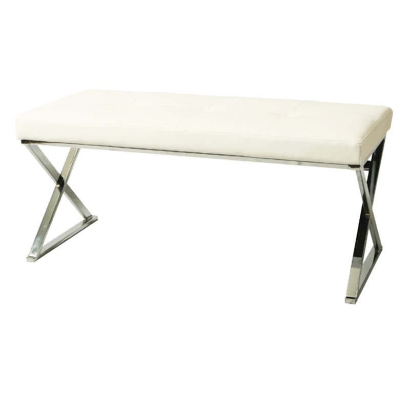 Banc rembourré Jamerson, Blanc