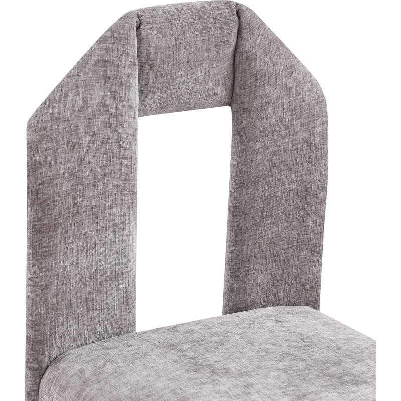 Chaise rembourrée Bennett, Tissu gris chenille