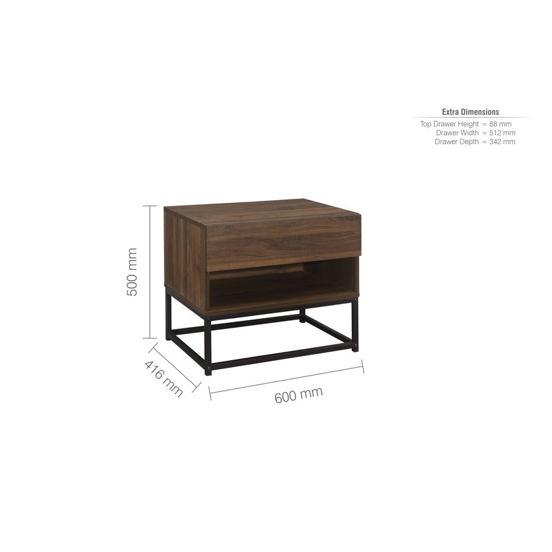 Chapelcrest 1 Drawer Bedside Table