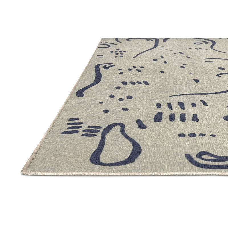 Verdiana Washable Abstract Indoor Rug, Rectangle 2' x 3'