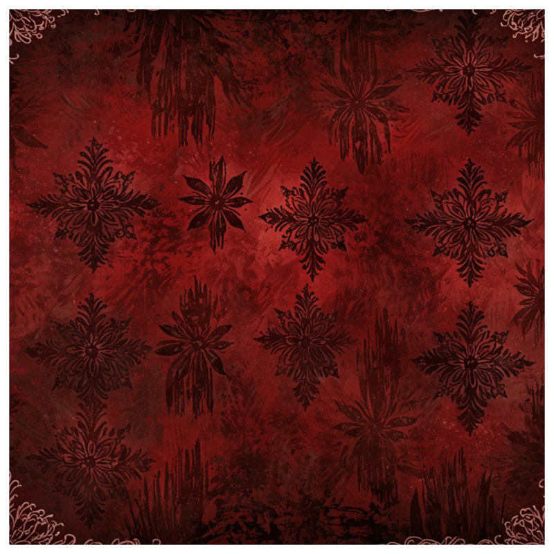 Housses de couette damassées rouges, Queen