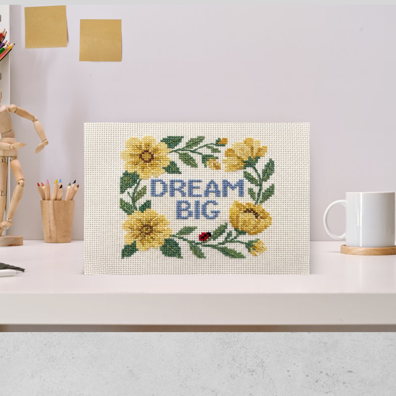 «Dream Big», art mural contemporain abstrait, H 18 po x l 12 po