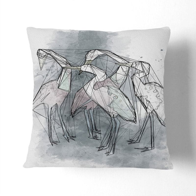 Square Throw Cushion, 40cm H x 40cm W x 15cm D
