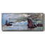 Seascape by Monet- Framed Canvas-110637887