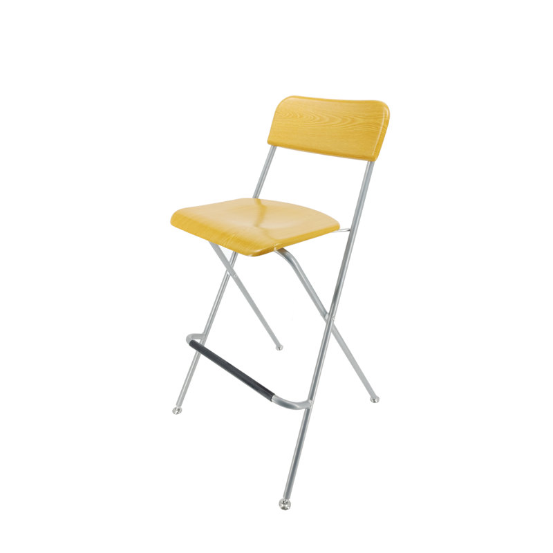 Chaise, tabouret de bar pliant en bois / métal