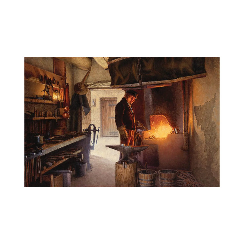 Blacksmith's Workshop by Joe Velazquez - Wrapped Canvas Painting, 152.5 cm H x 101.5 cm W