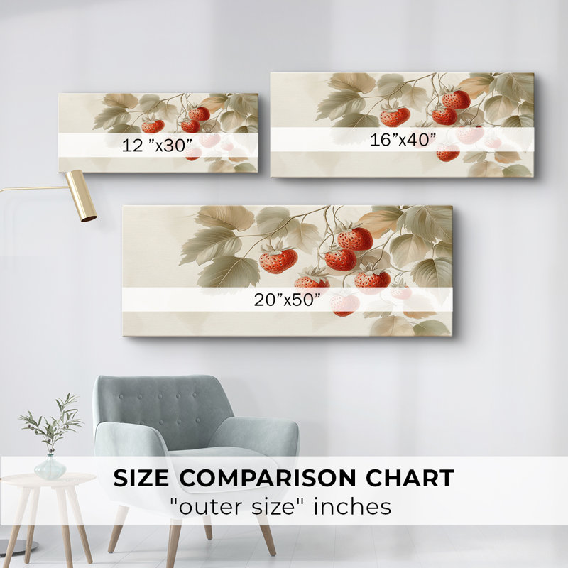 Botanical Series-CECX- Toile tendue avec châssis - Prêt à accrocher, H 12 po x l 30 po