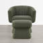 Fauteuil d'appoint pivotant à 360 ° avec repose-pieds Comfy-130133099