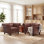 Ensemble de 2 fauteuils d'appoint Chesterfield Fynlie de 115 cm (45,2 po) en similicuir capitonné, style moderne du milieu du siècle.