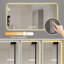 Miroir de salle de bain 28 * 60 po à DEL, résistant à la corrosion, trois couleurs à intensité variable, miroir rétroéclairé avec fonction de désembuage à une touche