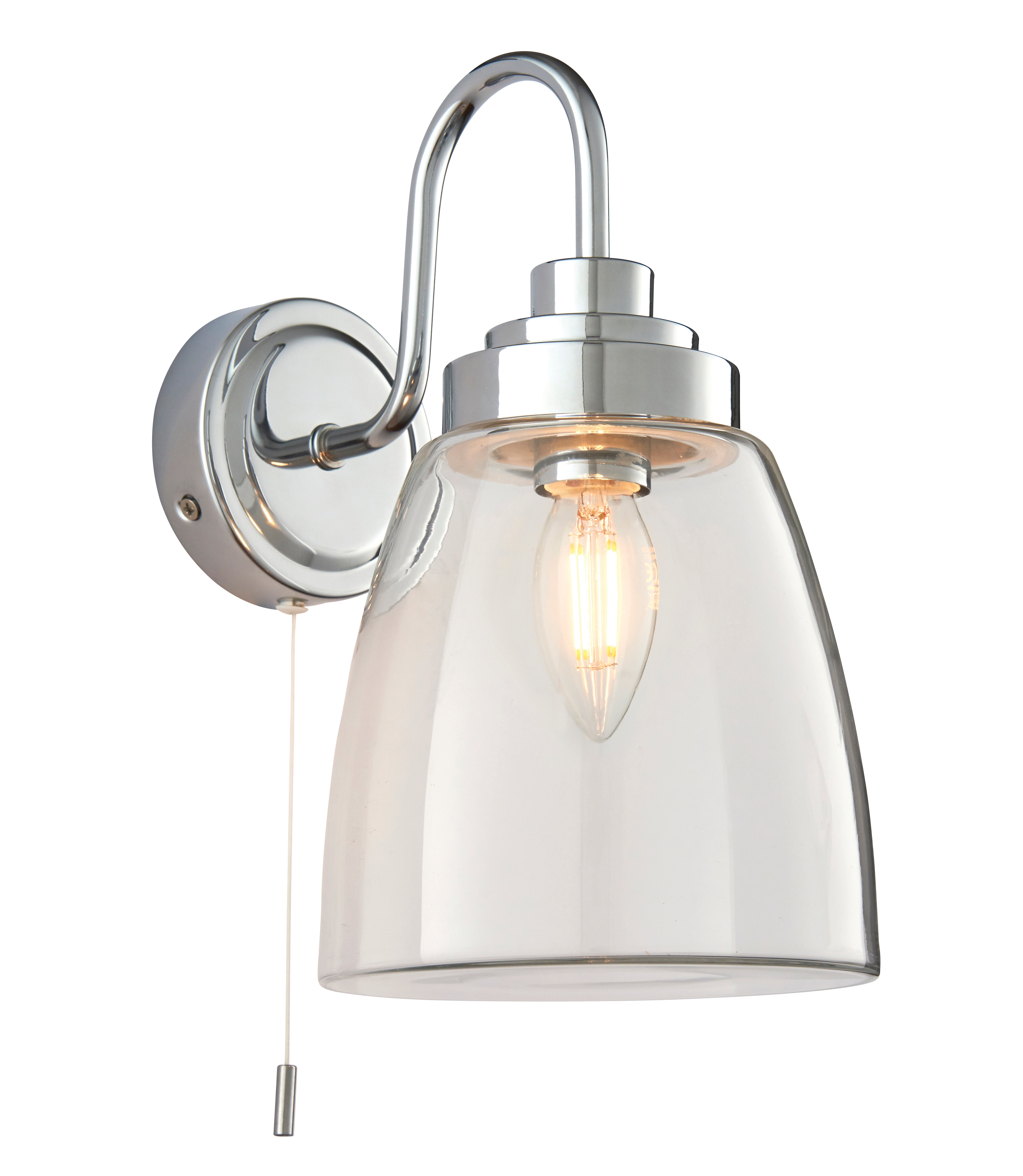 Three Posts Highlands 1-Light Chrome Wall Light & Reviews | Wayfair.co.uk