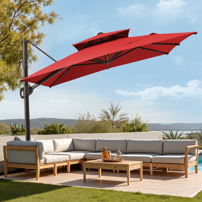 Jauhen 128' X 104'  Cantilever Umbrella, Weighted Base Does Not Include