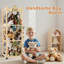 Rangement pour peluches - Zoo en bois épais pour salle de jeux et chambre, grand support pour peluches avec design de cage de prison, étagère tour d'exposition pour peluches (grand format), corbeilles à papier