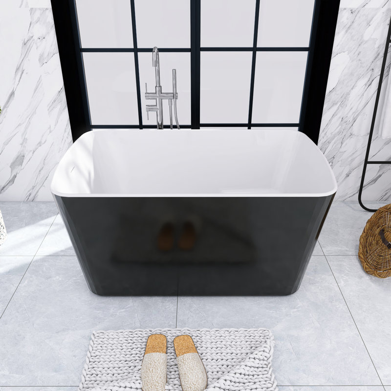 49'' x 27.95'' Freestanding Soaking Plastic / Acrylic Bathtub