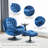 Zenon Velvet Swivel Accent Chair with Ottoman-991307796