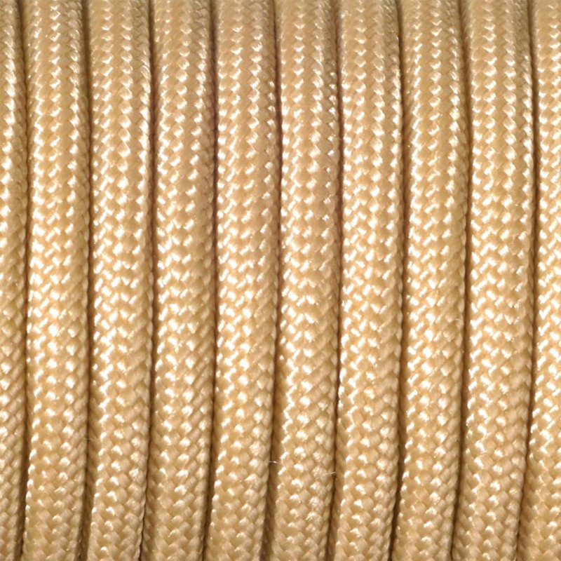 Alasia Cord - Fabric Cable 1m 2 Core Round Electrical Wire for Lamps, Light Gold