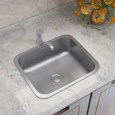 Belfry Kitchen Scout 360mm W Single Bowl Stainless Steel Undermount Kitchen Sink