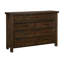 Commode classique transitionnelle de 9 tiroirs avec meubles de chambre à coucher à finition brune, 1 pièce, sans assemblage