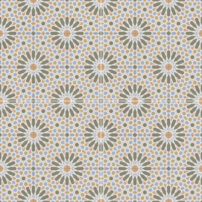 Alhambra 24" x 24" Porcelain Encaustic Spanish Tile - Vita