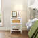 Cattaleya 15.2" Wide Modern 1-Drawer Nightstand With Boho-Inspired Plastic Rattan Drawer 