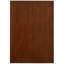 Armoire lumineuse avec dossier en miroir et tablettes réglables, panneau latéral en noyer 6 tablettes