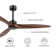 Antinisha 52" Solid Wood 3-Blade Propeller Ceiling Fan with Remote