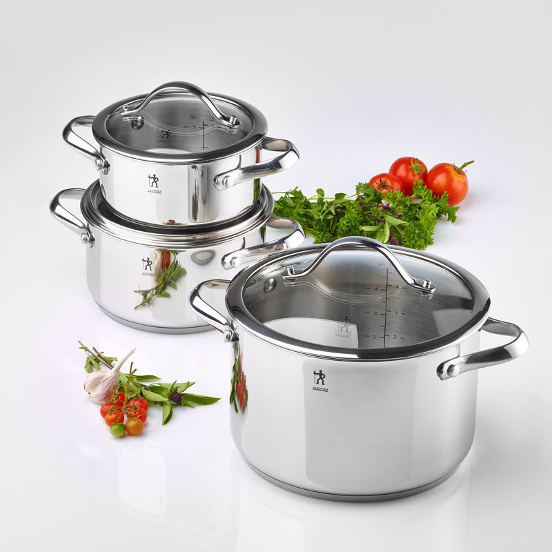 Aragon Pot Set 6 Piece, 18/10 Stainless Steel