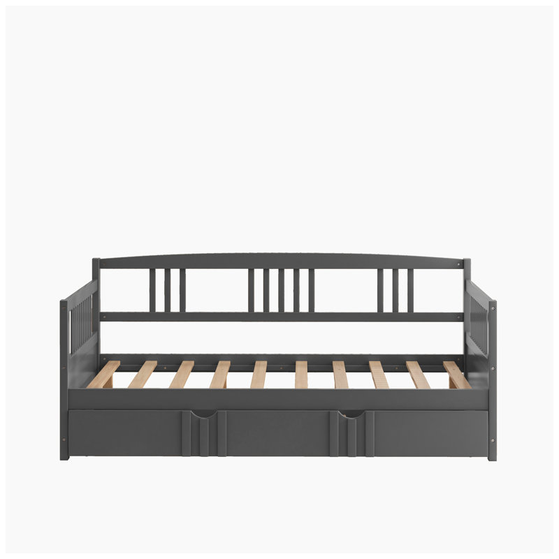 Malwae Solid Wood Daybed, Gray