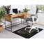 Tapis intérieur / extérieur rectangulaire en polyester tissé à la machine à motif abstrait gris / or / noir-643582472
