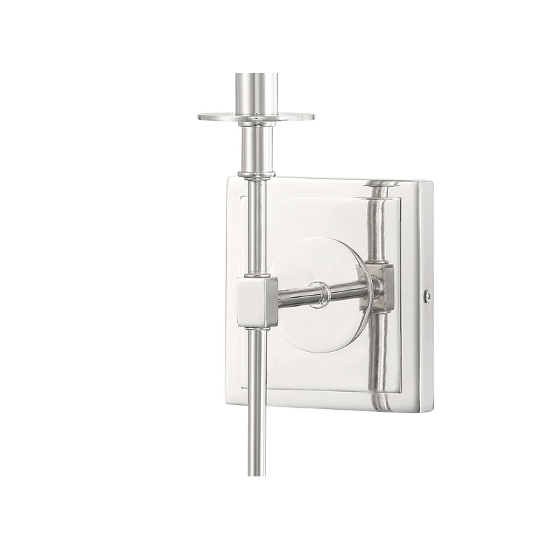 Ebern Designs Ramachandra - 1 Light Wall Sconce In Timeless, Silver