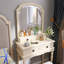 Coiffeuse blanche 27,56 po avec miroir
